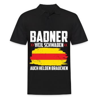 Badner Geschenke | Baden Badisch Badener Karlsruhe - Männer Poloshirt - Schwarz - Vorne - Kai (181cm)