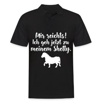 Mir reichts ich geh meinen Shetty reiten - Männer Poloshirt - Schwarz - Vorne - Kai (181cm)