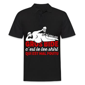 J'ai Pas Un Gros Bide Humour Sarcasme - Männer Poloshirt - Schwarz - Vorne - Kai (181cm)