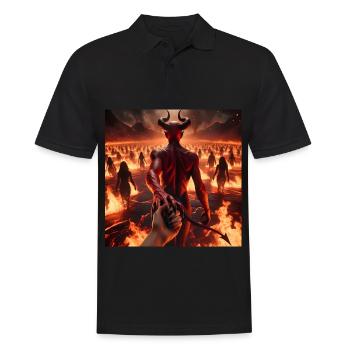 Folge mir in den Abgrund - Infernal Devil's Pact #11 - Männer Poloshirt - Schwarz - Vorne - Kai (181cm)