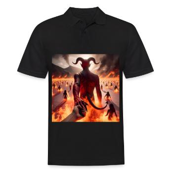 Folge mir in den Abgrund - Infernal Devil's Pact #10 - Männer Poloshirt - Schwarz - Vorne - Kai (181cm)