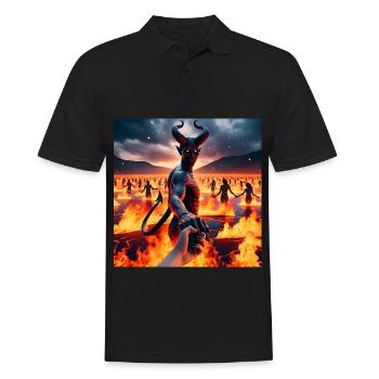 Folge mir in den Abgrund - Infernal Devil's Pact #05 - Männer Poloshirt - Schwarz - Vorne - Kai (181cm)
