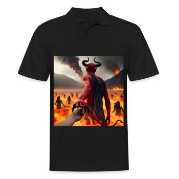 Folge mir in den Abgrund - Infernal Devil's Pact #15 - Männer Poloshirt - Schwarz - Vorne - Kai (181cm)