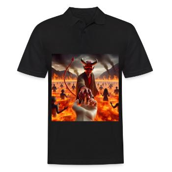 Follow Me to the Abyss - Infernal Devil's Pact #16 - Men's Polo Shirt - black - Front - Kai (181cm)