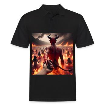 Folge mir in den Abgrund - Infernal Devil's Pact #12 - Männer Poloshirt - Schwarz - Vorne - Kai (181cm)