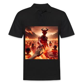 Folgt mir in den Abgrund - Infernal Devil's Pact #14 - Männer Poloshirt - Schwarz - Vorne - Kai (181cm)