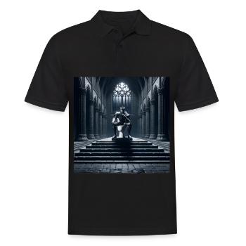 Fart Souls - Hollow Knight on Porcelain Throne #10 - Men's Polo Shirt - black - Front - Kai (181cm)