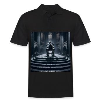Furzseelen - Hohler Ritter auf Porzellanthron #11 - Männer Poloshirt - Schwarz - Vorne - Kai (181cm)