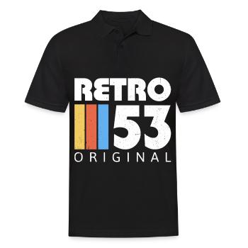 1953 Anniversaire Né En 1953 Rétro Vintage - Polo Homme - noir - Devant - Kai (181cm)