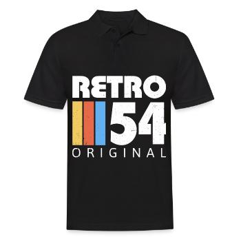 1954 Anniversaire Né En 1954 Rétro Vintage - Polo Homme - noir - Devant - Kai (181cm)