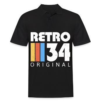 Januar 1934 geboren Geburtstag Mann Frau retro - Männer Poloshirt - Schwarz - Vorne - Kai (181cm)