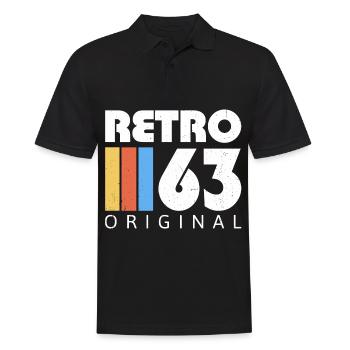 1963 Anniversaire Né En 1963 Rétro Vintage - Polo Homme - noir - Devant - Kai (181cm)