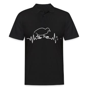 Quail ECG - Men's Polo Shirt - black - Front - Kai (181cm)