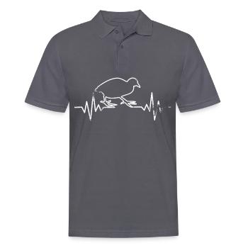 Quail ECG - Men's Polo Shirt - charcoal grey - Front - Nico (186cm)