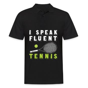Tennis - Men's Polo Shirt - black - Front - Kai (181cm)