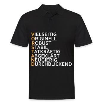 Vorstand Chef - Männer Poloshirt - Schwarz - Vorne - Kai (181cm)
