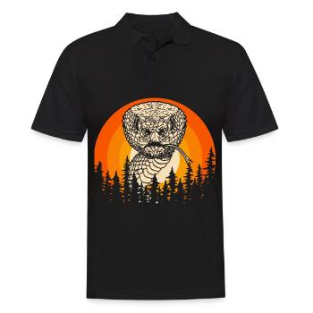 Serpent rétro vintage - Polo Homme - noir - Devant - Kai (181cm)