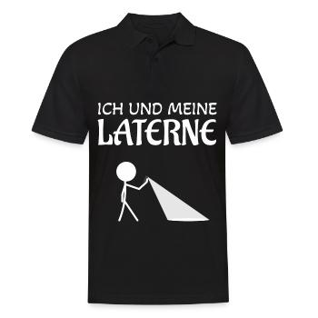Ich und meine Laterne Spazieren gehen Martin - Männer Poloshirt - Schwarz - Vorne - Kai (181cm)