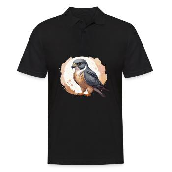 Peregrine Falcon Cool Falk in pallet colours - Men's Polo Shirt - black - Front - Kai (181cm)