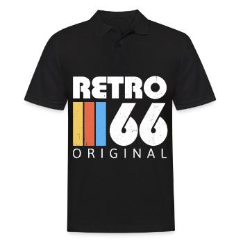 Né en 1966 1966 cadeau d’anniversaire vintage - Polo Homme - noir - Devant - Kai (181cm)