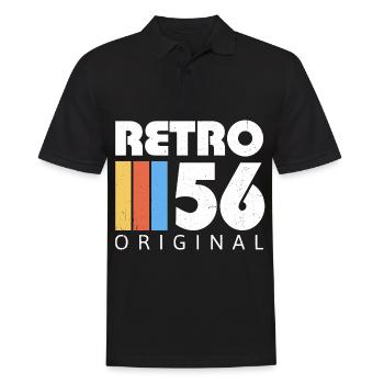 1956 Anniversaire Né En 1956 Rétro Vintage - Polo Homme - noir - Devant - Kai (181cm)