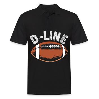 Joueur de ligne de football américain - Polo Homme - noir - Devant - Kai (181cm)