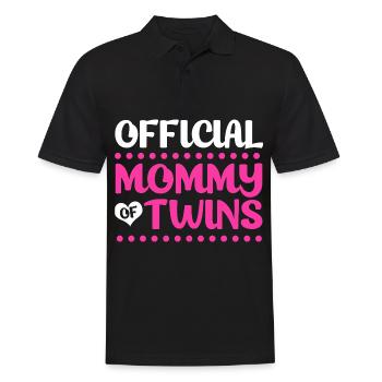 Zwilling Mutter Zwillinge Mama Geschenk - Männer Poloshirt - Schwarz - Vorne - Kai (181cm)