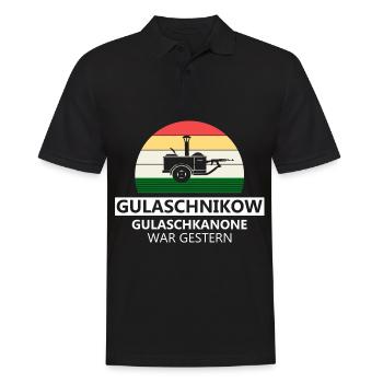 Gulaschkanone Feldküche - Männer Poloshirt - Schwarz - Vorne - Kai (181cm)
