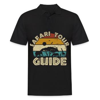 Safari Tour Guide Costume Africa Zoo Tour Tour - Polo Homme - noir - Devant - Kai (181cm)