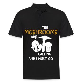 Mushroom collector mushrooms search mushroom picker gift forest - Men's Polo Shirt - black - Front - Kai (181cm)