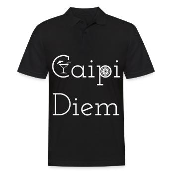 Caipi-Diem Caipirinha Cocktail - Männer Poloshirt - Schwarz - Vorne - Kai (181cm)