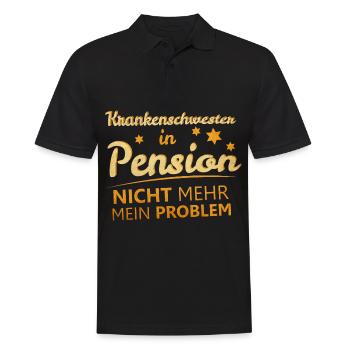 Krankenschwester Ruhestand Rente - Männer Poloshirt - Schwarz - Vorne - Kai (181cm)