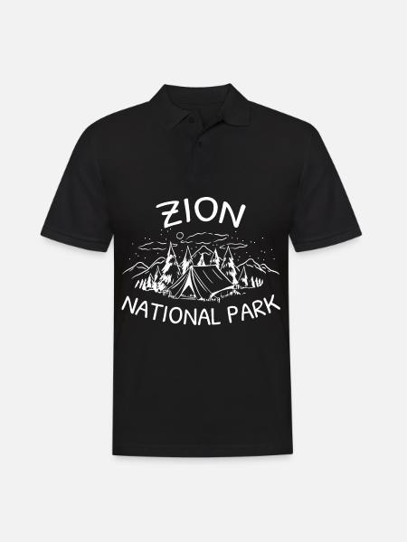 USA America National Park - Men's Polo Shirt - black