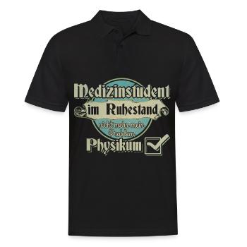 Medizinstudent Physikum - Männer Poloshirt - Schwarz - Vorne - Kai (181cm)