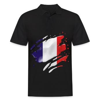 DRAPEAU DE LA FRANCE DRAPEAU FRANCE - Polo Homme - noir - Devant - Kai (181cm)