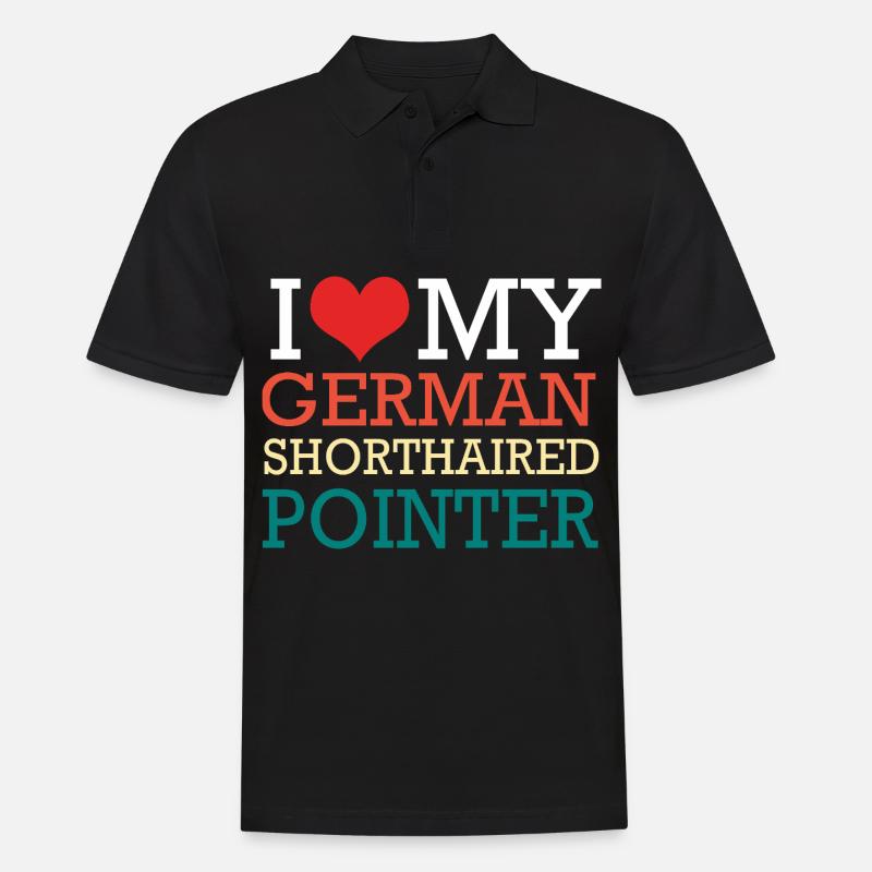 German Pointer Hund Deutsch Kurzhaar - Männer Poloshirt - Schwarz