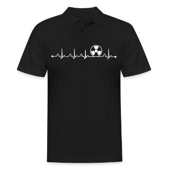 Herzschlag EKG stolzes Radiologie-Geschenk - Männer Poloshirt - Schwarz - Vorne - Kai (181cm)