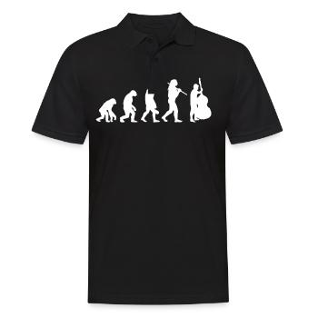 Evolution du joueur de contrebasse - Polo Homme - noir - Devant - Kai (181cm)