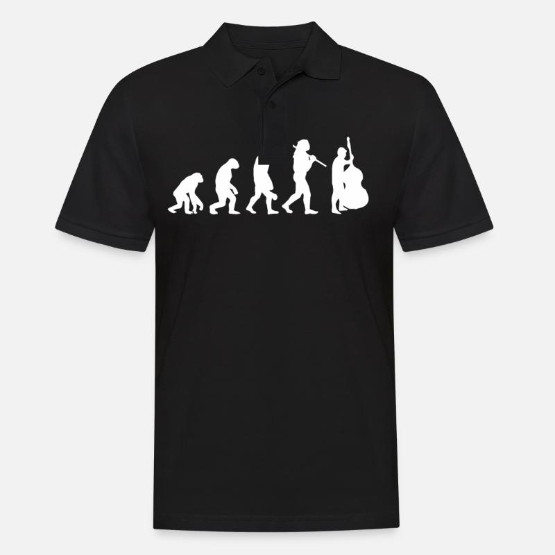 Evolution du joueur de contrebasse - Polo Homme - noir
