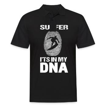 Surfen ist in meiner DNA Surfing Love-r Geschenk - Männer Poloshirt - Schwarz - Vorne - Kai (181cm)