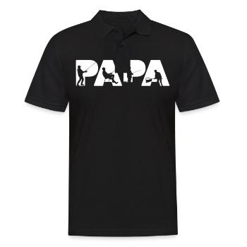 Chemise de papa de pêche, cadeaux de mari de pêche pour hommes - Polo Homme - noir - Devant - Kai (181cm)