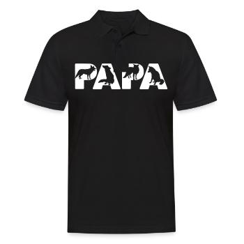 Chemise de papa de renard, cadeau de fête des pères drôle de papa Fox - Polo Homme - noir - Devant - Kai (181cm)