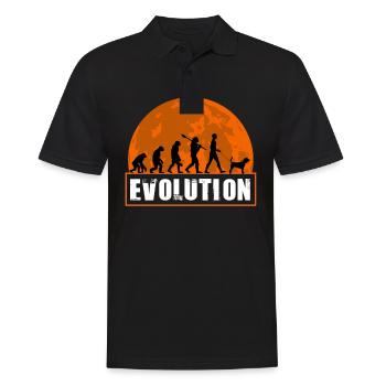 Beagle Shirt, lustiges menschliches Evolutionsgeschenk - Männer Poloshirt - Schwarz - Vorne - Kai (181cm)