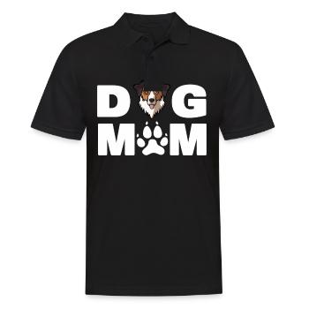 Dog Mom Owner, Funny Australian Shepherd Aussie Do - Men's Polo Shirt - black - Front - Kai (181cm)