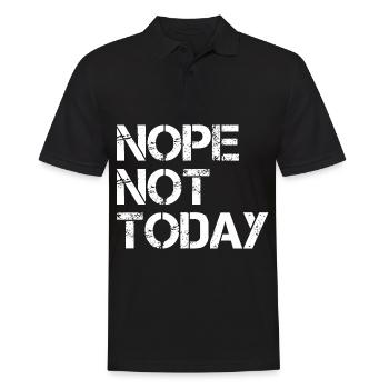 Non, pas aujourd'hui - Motto - Mood - Polo Homme - noir - Devant - Kai (181cm)