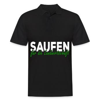 LANDWIRT - Männer Poloshirt - Schwarz - Vorne - Kai (181cm)