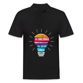 Elektriker T-Shirt - Männer Poloshirt - Schwarz - Vorne - Kai (181cm)