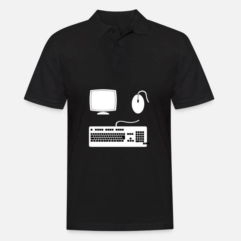 Computer set - Männer Poloshirt - Schwarz