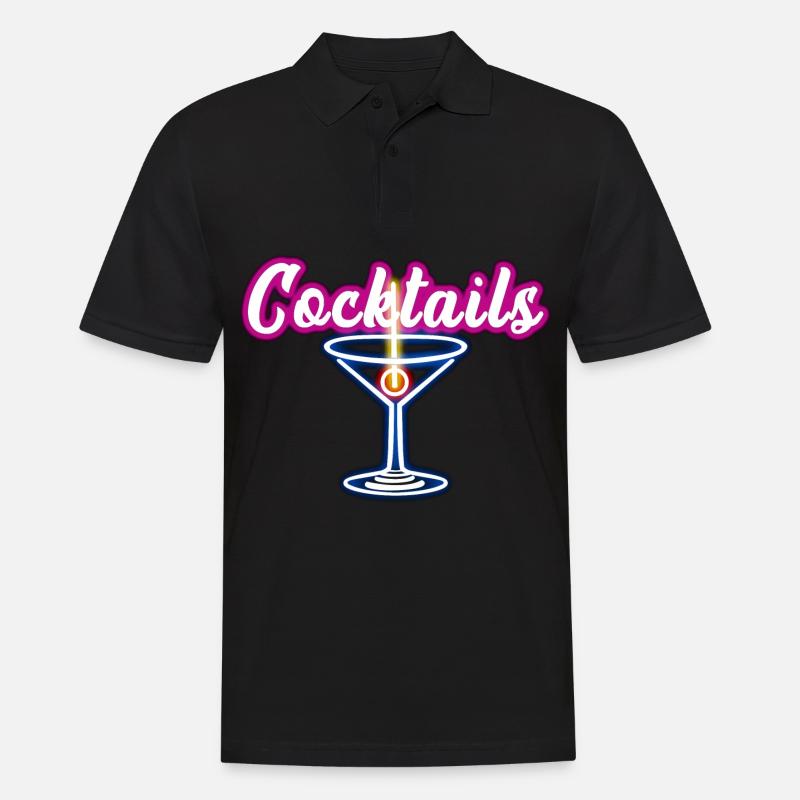 Cocktail - Männer Poloshirt - Schwarz