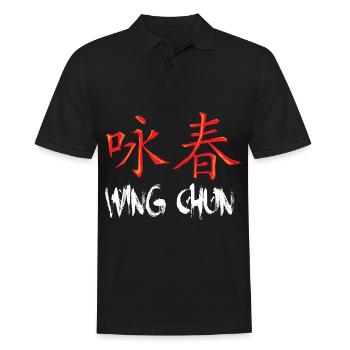 Wing chun Wingtsun Chinese characters - Men's Polo Shirt - black - Front - Kai (181cm)